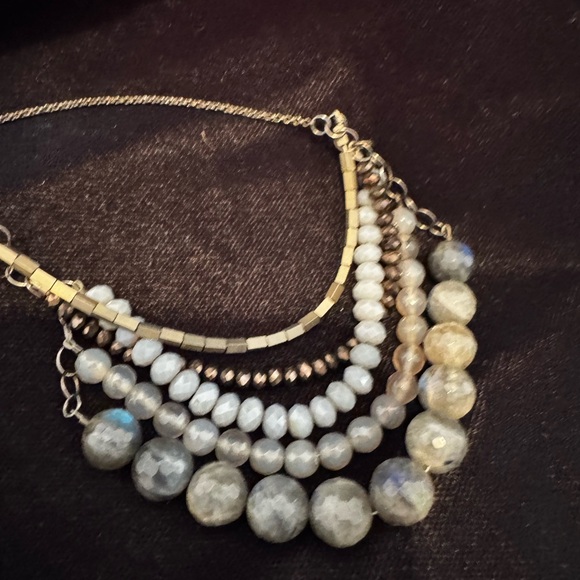 Handcrafted Labradorite Beaded Necklace Adjustable 20–24”Giftable - Picture 2 of 3